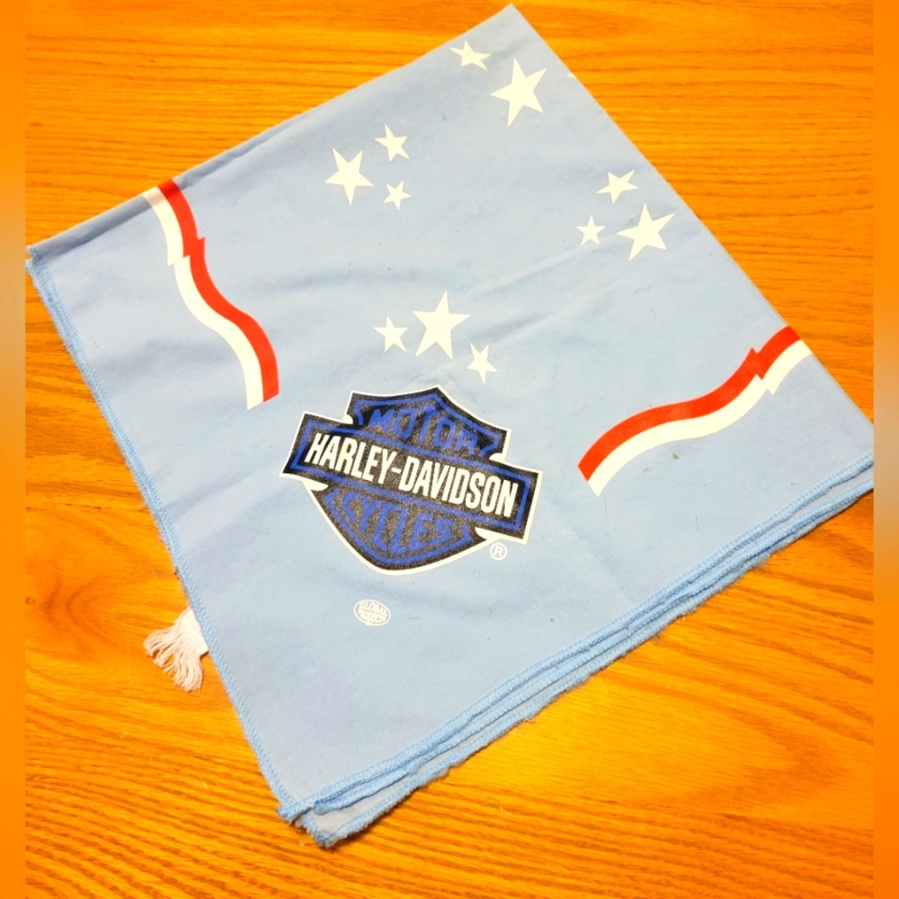 Harley-Davidson Light Blue Bandana with Stars